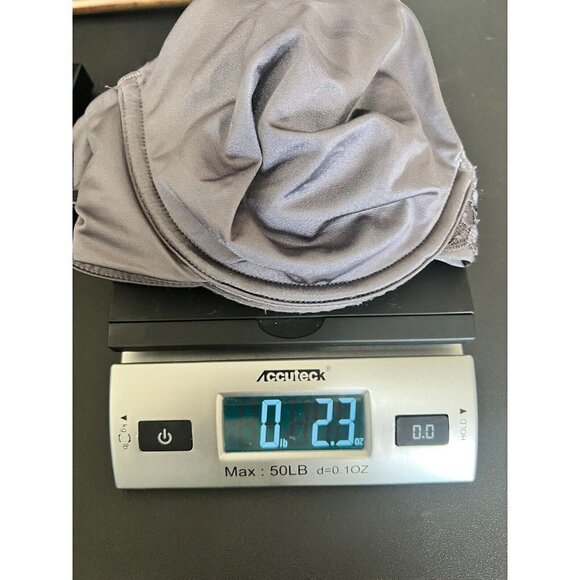 Vtg Vanity Fair Bra 34D Grey Satin Style - Picture 6 of 6